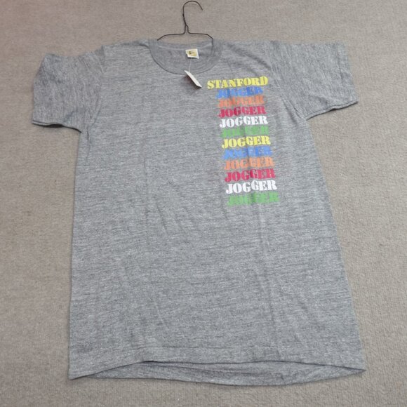 Vintage Stanford Shirt Small Gray Heather Velva Sheen Old Stock NEW - Picture 1 of 8